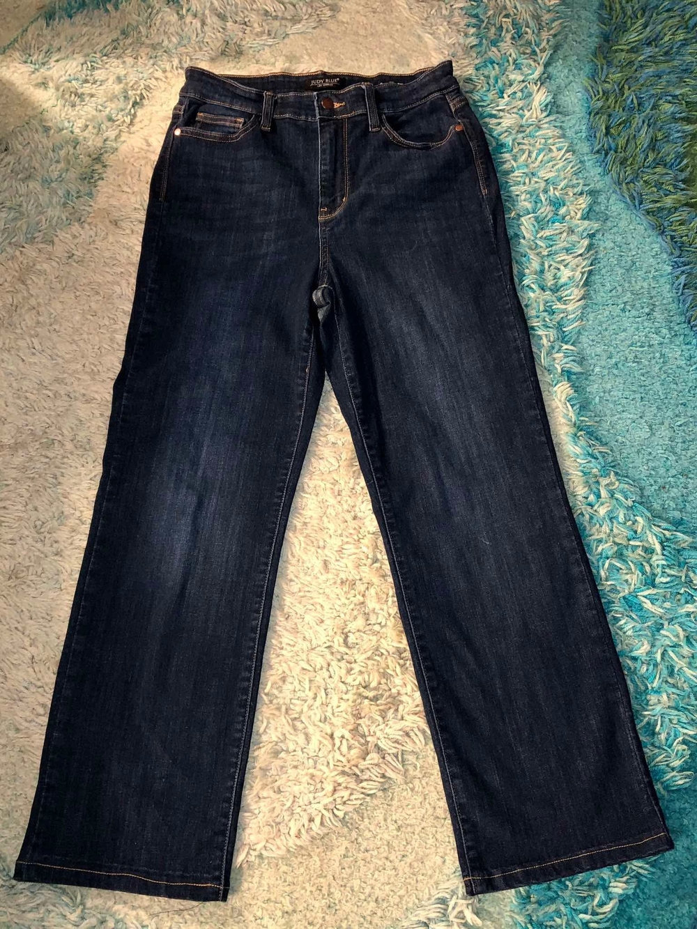 Judy Blue dark wash straight/wide-leg jeans Size 9